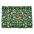 thumbnail image 7 of Yayeee Kitchen Curtains Tier Pair Light Filtering 27"x24" Rod Pocket Short Cafe Window Panel, Flourish Flowers Pattern, 7 of 7