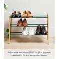 thumbnail image 5 of Yamazaki Home Expandable Shoe Rack, Forest Green, Steel, Supports 19.8 pounds, Expandable, 5 of 8