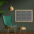 thumbnail image 2 of Zebra Print Wall Art with Frame, Colorful Butterflies on Zebra Abstract Print Summer Jungle Floral Art, Printed Fabric Poster for Bathroom Living Room, 35" x 23", Yellow Blue Pink, by Ambesonne, 2 of 2