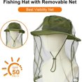 thumbnail image 5 of Sun Hats for Men Women Bucket Hat UPF 50+ Boonie Hat Foldable UV Protection Hiking Beach Fishing Summer Safari, 5 of 5