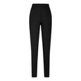 thumbnail image 7 of IVEYRTF Girls Solid Color Yoga Pants Elastic Waist Slim Fit with Pocket Breathable Kids Spring Fall Casual Everyday Bottoms(Black,12-13 Years), 7 of 7