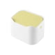 thumbnail image 1 of Bin de desecho de escritorio de plástico con tapa de basura de doble capas Cat Aftual Tiny Dedam Bedlet Barbing Bass Bassorizer Suministros amarillos blancos Inevent HA011433-03, 1 of 7