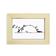 thumbnail image 1 of Lazy Cat Lying Line Desktop Decorate Photo Frame Picture Art Painting 5x7 inch, 1 of 3