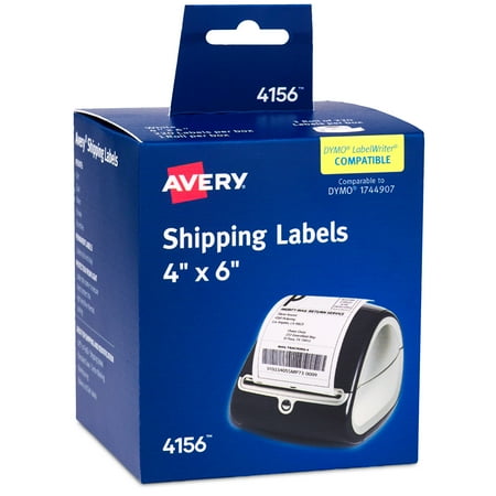 Avery Thermal Roll Labels 4  x 6   220 White Shipping Labels (4156)