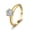 Silver, variant on Apaison 1 Carat Round Moissanite Simple Rings for Women - Bridal Wedding Engagement Gold Plated Jewelry Gift - Passes Tester