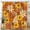 Hippie-01, variant on Orange Checkered Shower Curtain, Multicolor 70s Funky Hippie Mid Century Aesthetic Groovy Modern Checkboard Pastel Colorful Waterproof Fabric Bathroom Shower Curtain Set with Hooks, 72"x72" Inch