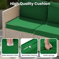 thumbnail image 5 of STARY 7 Pieces Rattan Outdoor Conversation Set, Patio Sectional Furniture Set with Glass Coffee Table, Green, 5 of 9