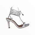 thumbnail image 3 of Open Toe Ankle Tie-Up Heels, 3 of 8