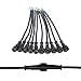 WESIRI 5Pairs 4pin Black Electrical Connector LED Connector for LED Lights 20cm Extension Cable 40cm/Pair 0.2mm? 15mm Nut