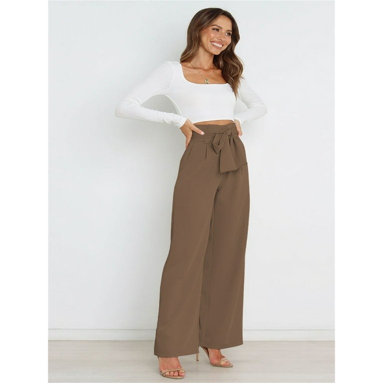 cute high waisted dress pants Dancing Days Vintage Retro 50's High Waist Wide Leg Pinstripe Pants –  Skelapparel main image 1