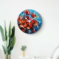 thumbnail image 4 of 10 Inch Wall Clock Battery Operated Silent Clock Decorative for Office, Kitchen, Outdoor, Living Room，Poppy Spring Field Oil Charming, 4 of 4