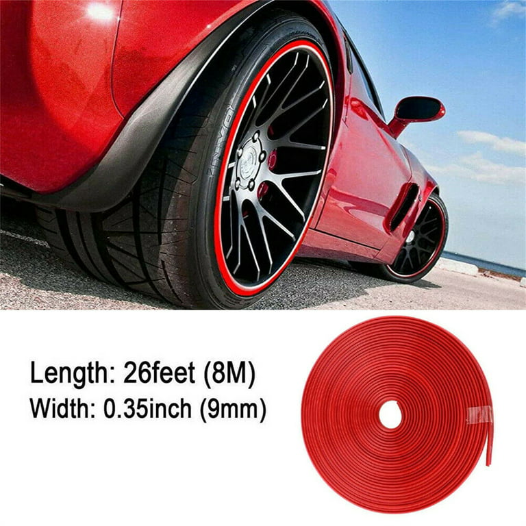 8M Roll Car Styling Wheel Rims Protector Decor Strip Tire Guard Line Rubber  for Auto Accessories 