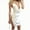 White, variant on YMNXA Womens Dress Sleeveless Halter Neck Backless Solid Color High Split Elegant Low Cut Dresses For Party Army Green L