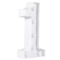 Worgeous White Marquee Number Light, Modern Design, PVC, 1 Piece, Perfect for Home Decor and Events
