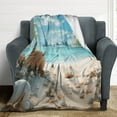 thumbnail image 4 of Seashell On The Beach Flannel Throw Blanket for Gifts for Women Men Girls Boys All Seasons, 4 of 7