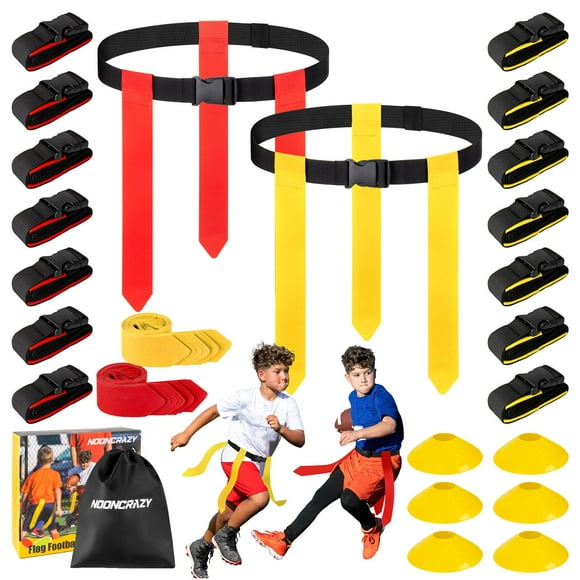 Set de cinturones ajustables para 14 jugadores con bandera de fútbol NOONCRAZY