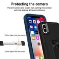 thumbnail image 6 of for iPhone XS / X Case: Military Grade Protection Shockproof Phone Cover Build-in Hidden Kickstand & Rugged TPU Shell | Matte Durable Drop Proof Heavy Duty Case,Black+Black, 6 of 9