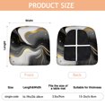 thumbnail image 3 of Black White and Gold Marble Seat Covers for Dining Room Chairs Set Of 4,Stretch Printed Washable Chair Seat Cover with Elastic Ties and Button,Removable Waterproof Couch Cushion Covers, 3 of 6