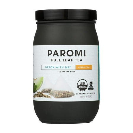 Paromi Tea, Detox with Me, Organic and Fair Trade Herbal Infusion, Full-Leaf, 15 Ct, 1.6 (Best Infused Water For Detox)