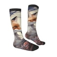 thumbnail image 4 of Lsque Romantic Flower Fox Printed Crew Socks Men's Women's LightWeight Thin Casual Calf Socks ,Knee High Socks,Cotton Socks, 4 of 9