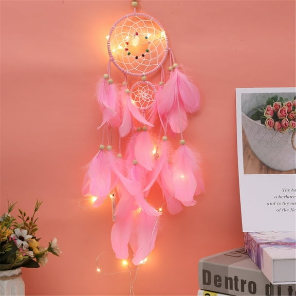 HDWUEN Dreamcatchers Home Decoration D Ream Catcher Wind Chime Hanging Sash with Led Light