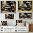 thumbnail image 4 of Designart "Minimalist Grand Piano Serenade III" Music Framed Wall Art - Vintage Black Music Piano Hallway Framed Wall Art Decor, 4 of 6