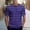 Blue a, variant on Zylanna Men's Casual T-Shirts, Short Sleeve Fashion Striped Crew Neck Shirts for Men Tee Purple Size 2XL