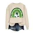 thumbnail image 2 of St. Patrick's Day Sweatshirt, Women Long Sleeve Round Neck Sweatshirt, Women's Casual St. Patrick's Day Printed Sweatshirts Tops Comfortable Crew Neck Long Sleeved Hoodie Sweatshirt, 2 of 6
