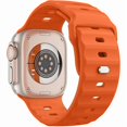 thumbnail image 1 of wonima44 Ocean Band Compatible with Apple Watch Ultra 3/2/1 49mm,S11/S10 46mm,9/8/7 45mm,SE3/SE2/SE/6/5/4 44mm,3/2/1 42mm, Silicone Replacement Strap Sport Wrist band for Men Women, Orange, 1 of 1