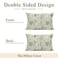 African Pillow Sham,Elephants Trees Roses Print, Decorative Standard