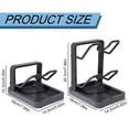 thumbnail image 3 of Double Layer Kitchen Pot Lid Storage Rack With Tray, Gray Plastic Organizer, Multifunctional Lid And Utensil Holder For Stove Top, 3 of 9