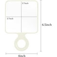 thumbnail image 4 of Square Hand Mirror Handheld Mirror with Handle Hand Mirror for Women (Electroplated Silver, 4 of 7