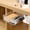 White, variant on Under-Desk Storage Rack, Hidden Slide-Out Drawer with Adhesive Mounting, 8.3" x 6.9" x 2.6" ABS Organizer, Ideal for Office Desktop, Vanity, Small Item Holder