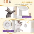 thumbnail image 4 of Hzuaneri Cat Tree, 82.6" Tall Large Multi‑Level Indoor Cat Tower with Scratching Posts, Hammock & Pom Poms, White, 4 of 8