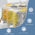 thumbnail image 4 of Round Tablecloth 60 Inch,Orange and Grey Flower Table Cloth Autumn Holiday Polyester Table Cover Decorative for Indoor Outdoor Kitchen Dining Party, 4 of 6