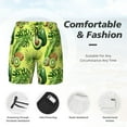 thumbnail image 5 of Gaeub Kiwi and Avocado Mens Swim Trunks Stretch Beach Shorts Quick Dry for Men Swim Shorts Swimwear with Pockets- Medium, 5 of 9
