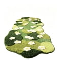 thumbnail image 2 of Cififendec Irregular Green Daisy Shaggy Area Rug, 23.62"×15.74", Gradient Grass Fluffy Soft Non-Slip Floor Mat for Bedroom Living Room Interior Decor, 2 of 5