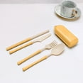 thumbnail image 1 of LSLJS Travel Utensil Set with Case, Whea-t Straw Reusable Spoon Straw Forks Tableware, Portable Cutlery Travel Picnic Camping Or Daily Use, Tableware Tableware, 1 of 7