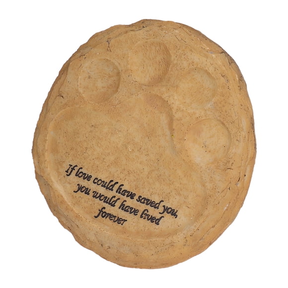 Cat Gravestone, Pet Memorial Stone Comfort Injured Heart Durable Exquisite Resin Weatherproof for Lawn for Backyard for Garden Type B Sand Color
