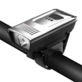 thumbnail image 1 of Luz delantera de bicicleta Linterna de faro de bicicleta de 4 modos recargable por USB (plata), 1 of 5