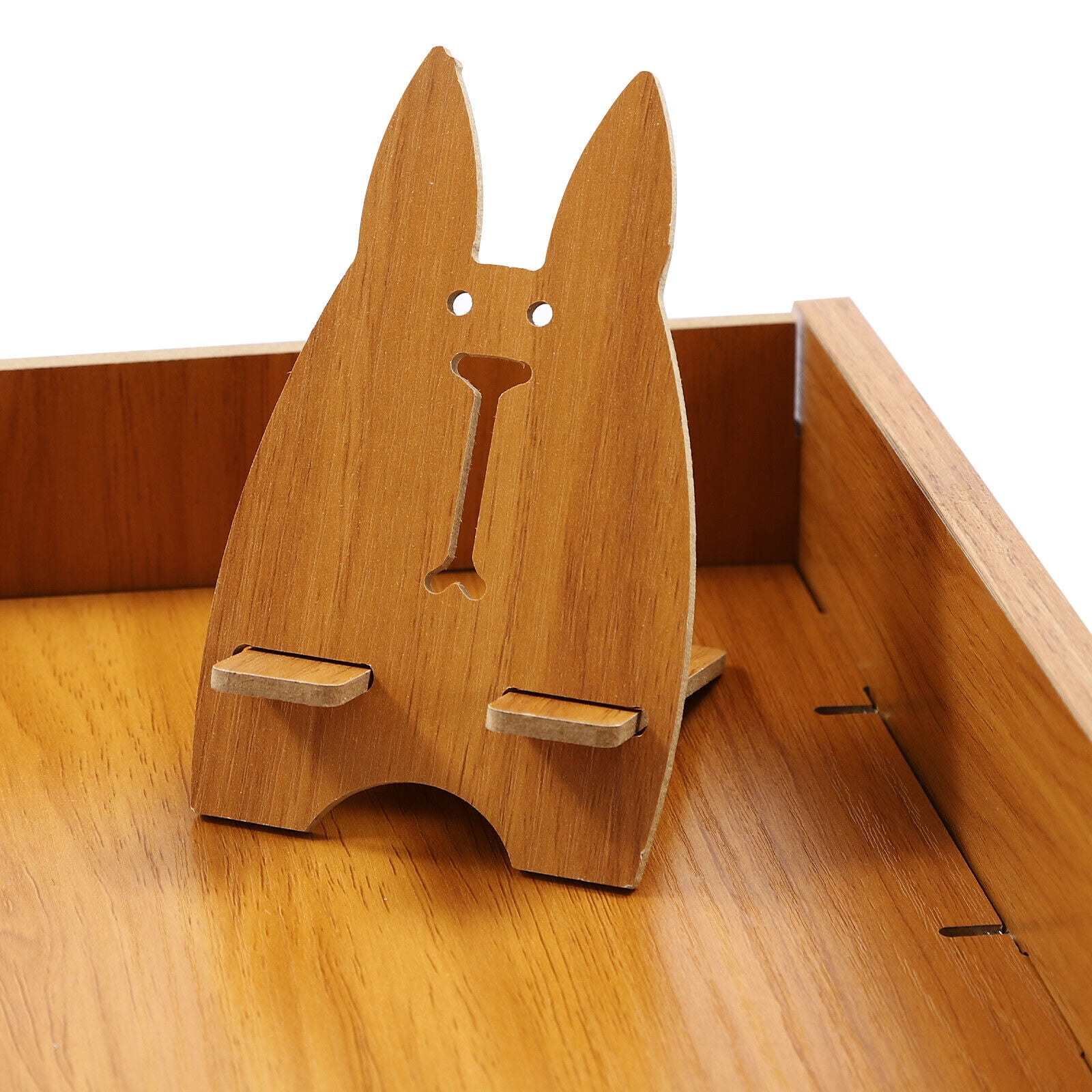 Wood Square Desk Organizer with Drawers  Desktop Storage With Lock, Pen Holder