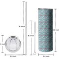 thumbnail image 5 of 20oz Light Blue Christmas Snowman Pattern Skinny Tumblers Stainless Steel Tumbler with Lid and Straw,Vacuum Insulated Double Wall Travel Tumbler Cups with Cleaning Brush for Coffee,Tea, 5 of 6