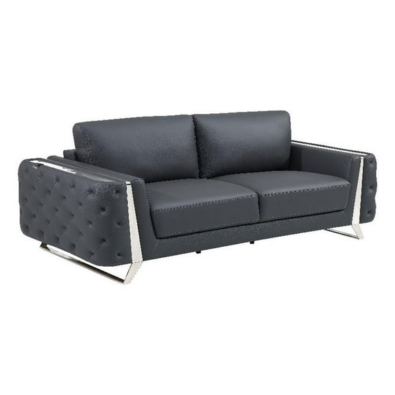 Titan Furnishings Modern Genuine Italian Leather Upholstered Sofa