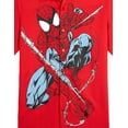 thumbnail image 3 of Marvel Spider-Man Men's Hawaiian Short Sleeve Button Down Shirt Spider Man Crimson, 3 of 4