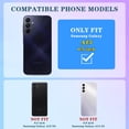 thumbnail image 7 of (3in1 for Samsung Galaxy A25 5G Phone Case for Women Girls Glitter Cute Girly Bling Flowers Cases with Ring Stand Design Purple Floral Sparkle Pretty Shiny Cover for Samsung A25 5G 6.5'', 7 of 7