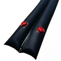 Buffalo Blizzard Black 18 Gauge 8' Rectangle Double Chamber Water Bags for Pool Closing, 12 pack