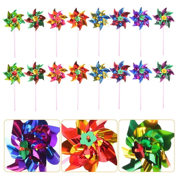 LEORX DIY Small Windmill Plastic Decoration for Garden 20Set