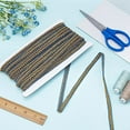 thumbnail image 6 of 15Yards Metallic Braid Lace Trim Blue & Gold Sewing Lace Decorated Gimp Trim, 6 of 9