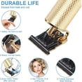 thumbnail image 4 of Cortapelos profesional para hombres, Kit de corte de pelo eléctrico, recortadora de pelo, resistente al agua, recargable, corte cerrado, recortadora de cuchillas en T, USB, 4 of 5