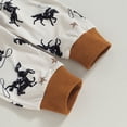 thumbnail image 4 of UACY Baby Boy Western Outfit Set - Cowboy Print Sweatshirt Pullover Top and Jogger Pants, 2 Piece Clothes (Yellow, 6-12 Months), 4 of 8